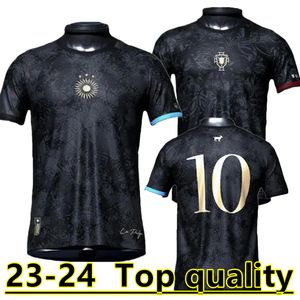 2023 2024 Argentina Portogallo La maglia Siu La Pulga Special Messis Ronaldo Black Shirt Uniforms 888888