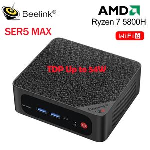 Beelink Ryzen 7 5800H Ser5 Max Mini PC AMD DDR4 16 GB RAM 500 GB SSD WiFi6 4K HD Komputer stacjonarny