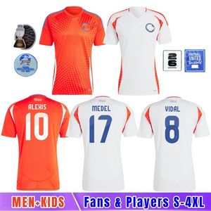 Chile Soccer Jerseys 2024 Fans Player Version Vidal Alexis Sanchez Felipe Medel Erick E.vargas Men Chile Kids Kit Football Shirts Salas Zamorano Sierra