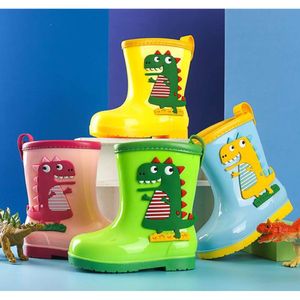 Nowy moda dinozaur PVC guma dzieci dziecięce kreskówki dla dzieci buty wodne wodoodporne buty deszczowe L2405 L2405