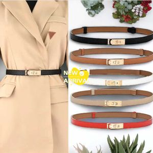 Hremms High end designer belts for womens Womens lock up windbreaker waistband versatile and fashionable lock up waistband hot thin waistband dress pants waistband