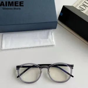 Sunglasses Frames 2024 Denmark Brand Round Titanium Glasses Frame Ultralight Men Women Prescription Horn Eyeglasses Optical Spectacles Oclus