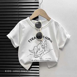 T-shirts 2024 Baby T-shirt Infant Boy Summer Cotton Cartoon Kids Girl Short Sleeve Casual Top Tees Childrens Clothing Y240521