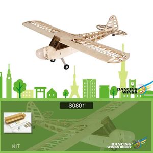 Aircraft Modle S0801 RC Aircraft Dance Wings Amatör Balsam 1.2m Piper Cub J-3 Remote Control Aircraft Kit DIY Flight Model RC Toy S5452138