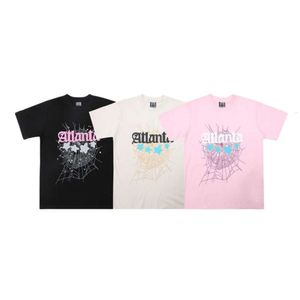 SP5DERS TSHIRT TASARIMI 55555 Tee Mens T-Shirts Yeni Trend Baskılı Gevşek Sıradan Nefes alabilen Erkek ve Kadın Kısa Kişisel T-Shirts