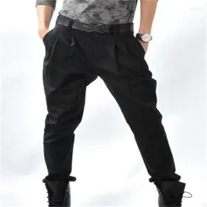 Spodnie męskie Sprężyna i jesienne mody swobodne małe stóp Bloomers Buts spodnie dla mężczyzn oraz czarny styl Yamamoto