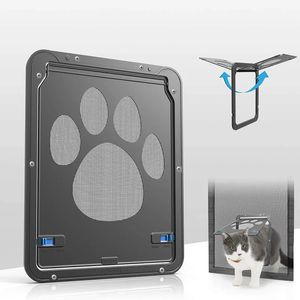 犬猫のドアロック可能磁気スクリーン屋外機能ゲートランプ窓庭のトンネル安全セルフクロージングフラップゲートペットドア240516