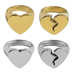 Ringos de cluster Anel de engajamento cardíaco delicado jóias de moda de dedo quebrado