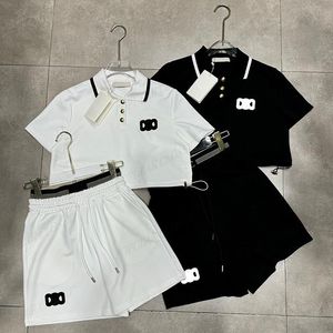 Women CE Tracksuit Summer T shirts Short-sleeved Shorts Casual Suit Girls Outdoor Luxury Sports Wear POLO T-shirt SML