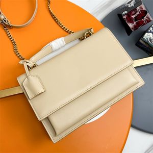 Klassisk klaffkedja lyxig designer Satchel väska på toppkvalitet Mens Clutch Snapshot crossbody messenger axelväska för kvinna 7a handväska läder märke kameraväskor