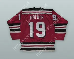 Custom 1980 Ernst Hofner 19 Alemanha Ocidental A Alemanha Nacional Maroon Hockey Jersey Top Stitched S-M-L-XL-XXL-3XL-4xl-5xl-6xl