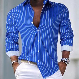 Camisas de vestido masculinas para a camisa de vendedor de 2024 -Botões casuais diários de compras ao ar livre listradas de tamanho super grande XS -6XL