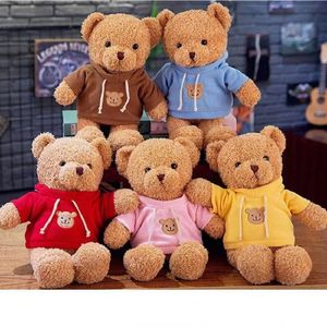 Fabryka cena hurtowa 18 style 30 cm sweter niedźwiedź ubrania misie pluszowa zabawka z muszką lolą niedźwiedź lalka