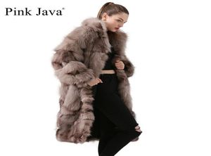 Ppink Java 19036 Real Fur Coat Women Winter Fashion Jacket Long Coat Real Fur Coat tillgänglig 2109029353952