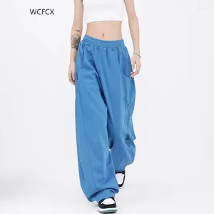 Kvinnors byxor WCFCX Studio Sweatpants for Women Baggy Fashion Oversize Sports Casual Trousers Female Joggers Streetwear