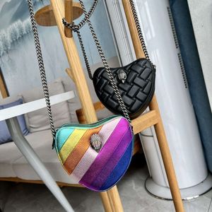 Kurt Geiger Designer TOTE TOAK W kształcie serca skórzana torebka w Londynie Kobiety luksusowy moda elegancka mini metalowa znak pochette sprzęgło Tote Crossbody Chainbag