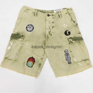 Summer Mens Shorts Embroidery Washed Vintage Top Quality Shorts
