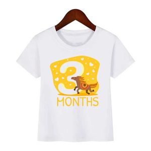 티셔츠 번호 2 3 4 8 5 5 번째 생일 축하 만화 어린이 티셔츠 소년 여자 옷을위한 셔츠 어린이 Tshirt 소녀 프린트 그래픽 티 아이 티셔츠 Y240521