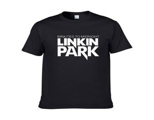 Nova carta de chegada impressão linkin park tshirts rock rock band time team shirt shirt homens tops tees algodão