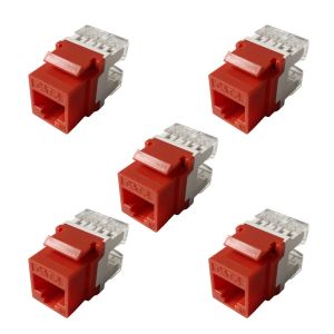 Yeni Cat6 RJ45 Keystone Jack dişi Kuplör Ekleme Konnektör Soket Adaptörü