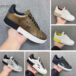 Italia D G Brand Shoe Designer Sneaker Portofino Scarpe casual Designer Designer Sneaker Bianco in pelle Bianco di scarpe Nappa Comfort Trainer per esterni SBT Zbuh