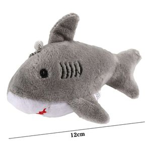 3pcs небольшой кеворинг 12 см. Сумка для брелка для ключей плюшевые игрушки Shark Ocean Animal Key Pendent 2EAC83