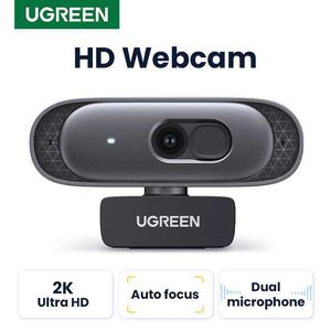 YouTube Zoom Video Call 2K USBネットワークカメラ用のWebCams UGREEN HIGHDEFINITION MINIラップトップデュアルマイク