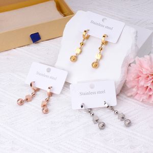 20style Fashion Designer Letter Stud Stainless Steel Earring Luxury Women Gold Plated Silver Never Fade Girls Wedding Party Jewelry Accessories