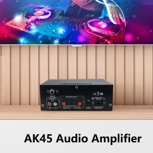 AK45 Digital Amplifier 40Wx2 2.0 Channel HiFi Stereo Amplifier Receiver 400Wx2 AC 90V-240V Bluetooth-compatible 5.0 for Home Car