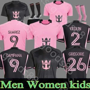 2023 2024 Suarez Messis Miami Futbol Formaları CF Martinez Matuidi Higuain Campana Yedlin Taylor MLS 23 24 Futbol Gömlek Erkek Kitler Çocuk Kitleri Oyuncu Hayranları Sürüm Yetişkinler