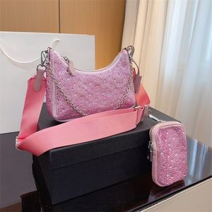 Kobieta diamentowe torby na ramię torebki torebki crossbody hobo torebki designerskie torba księżyca błyszczące diamenty 10a