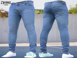 Męskie spodnie czyste kolory dżinsy swobodne Slim Fit Work Spodnie męskie vintage mydanie ołówka plus size dla mężczyzn 2204086190648