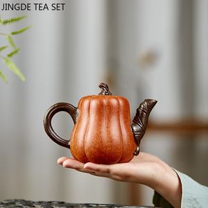 440ml Yaratıcılık Pumpkin Güzellik Çayını Çince Yixing Mor Kil Çay Pot Butik El Yapımı Filtre Çay İnfüzörü Zisha TeAware
