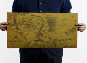 O Senhor dos Anéis mapa da Terra Média Vintage Kraft Paper Poster Decoração da Garagem Decoração de Parede Decoração de Parede Art Retro Prints3335873