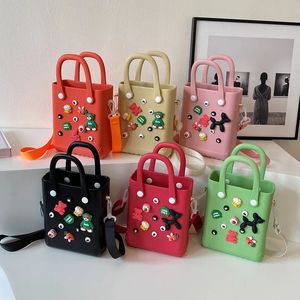 Mini Eva Beach Bag Travel Diy Hole Paste Toy Decoration Fashion Storage Handbag Woman Waterproof Outdoor Sport Phone 240521