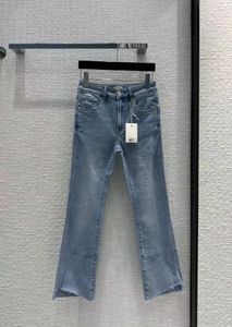 Milan Runway Jeans 2023 Ny Spring Summer Fashion Designer Pants märke samma stil lyxiga kvinnor039s byxor 0302142707486