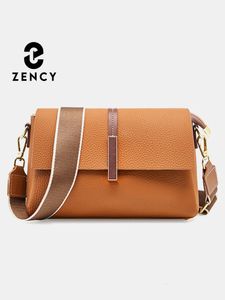 Zeccy luxury designer Frauen Retro Schulter Handtasche echte Lederbeutelumschlag Taschen Frauen kleiner Crossbody Girl Geldbörsen 240510