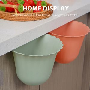 Wall-Mounted Trash Bin Kitchen Cabinet Door Hanging Garbage Can Multipurpose Plastic Rubbish Bucket Container Kitchen Organizer