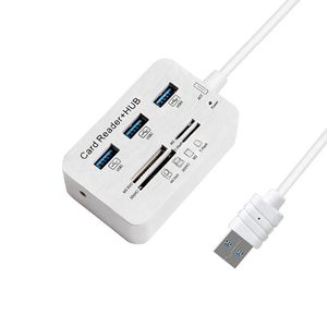 Mini USB Hub 3.0 Multi Hub + Card Reader Combo High Speed с MS/SD/M2/TF Card Reader 3PORTS USB Splitter Cover для ноутбука для ноутбука