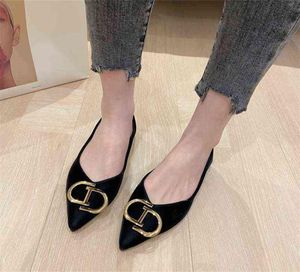 Women Women039S Spring 2022 New Soft Bottom Metal Propostedile Perial Pea Shoes2683195