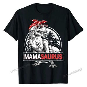 Męskie koszulki mamasaurus tyranosaurus rex dinozaur zabawa mama saurus rodzina pasująca t-shirt top bawełna design spersonalizowany męski s52133