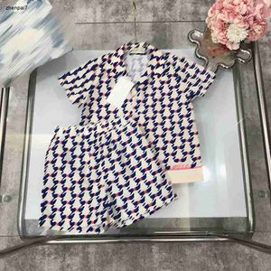 Top Kids Tracksuits Designer Baby Cloths Suits Summer Size 100-150 cm 2pcs Print Print Shirt Shirt Sleeved Shirt و shorts shorts june20 June