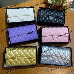 Высококачественная сумка для бренда Chan's Women's Wallet Design Design Lingge Chain Bag Mini маленький кошелек роскошный портативный универсальный подлинная кожа