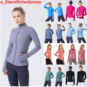 Jaqueta de esportes de ioga para mulheres-roupas ativas de seca rápida top top color color zip-up moletom sportswear