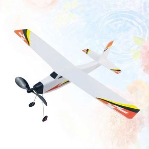 Flugzeugmodle Flugzeugspielzeug Kindergleiter Spielzeugflugzeugflugzeugband Band Gummi -Schaumholz -Holzmodell Balsa Power Flugflugzeug Modell Lernsporthubschrauber S2452022