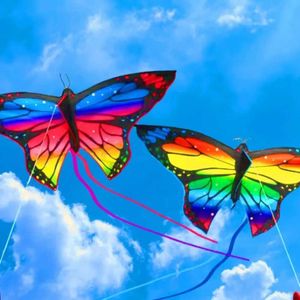 Аксессуары для воздушных змеев красочные бабочки воздушные змея летнее воздух Бонк красивой бабочек детские змея Длинный хвост Good Flying Kite Game WX5.21
