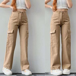 Nuovi pantaloni casual versatili Mid Waist D Pocket da lavoro avvolto a lungo