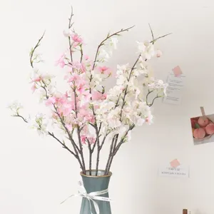 Dekorative Blumen künstliche Blume Kirschblüte Hochzeit Tisch Arrangement Dekoration Party liefert falsche Seide