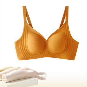 Big Show Small Bra Seamless One-piece Comfortable Full-cover Fixed Cup Plus Breasts Large Size Underwear