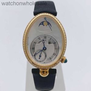 Najwyższe markowe zegarki Breguat z Diamond Wysokiej jakości luksusowe zegarki dla kobiet projektantki Neapol Empress Nowe automatyczne maszyny 18K Original Diamond Women Watch